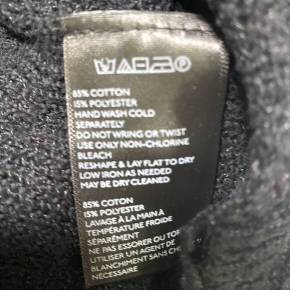 Kimchi Blue Faux Wrap Long Sleeve Black Sweater Size Medium Casual Dressy - Picture 5 of 8